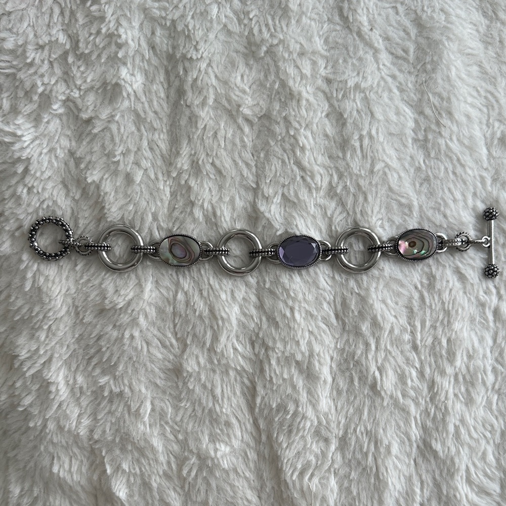Lia Sophia Silver and Purple Accent Bracelet - Picture 1 of 1